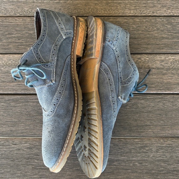 Ben Sherman Men’s Blue Suede Oxfords 9.5 - Picture 3 of 8